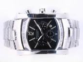 Bvlgari Assioma AA44C14SSDCH Black Dial Stainless Steel Case Square Watch