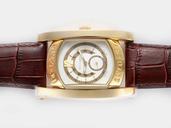 Bvlgari Assioma AAP48GLHR Brown Cow Leather Strap 48mm Mens Watch