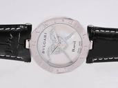 Bvlgari B.Zeroi BZ35BHSL Black Cow Leather Strap Womens 30mm Watch