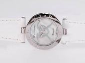 Bvlgari B.Zeroi BZ35WHSL White Cow Leather Strap Womens Watch