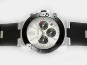 Bvlgari Diagono AC38TAVD/SLN 38mm Black Rubber Strap White Dial Watch