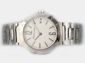Bvlgari Diagono LCV35WSSD Womens Round Silver Stainless Steel Strap Watch