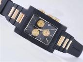 Bvlgari Rettangold RTC49BRSVD 49mm Black Rubber Strap Mens Watch