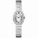 Cartier Baignoire Mini Silver Dial 18kt White Gold Ladies Watch WB520025