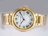 Cartier Ballon Bleu de Cartier W69001Z2 Womens Stainless Steel Case 18k Gold Bezel Watch