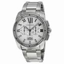 Cartier Calibre de Cartier Silver Dial Chronograph Automatic Men's Watch W7100045