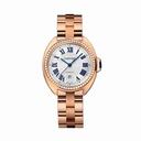 Cartier Cle Silver Flinque Dial 18K Pink Gold Diamond Ladies Watch WJCL0003