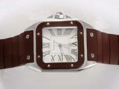 Cartier Santos 100 w20121u2 Womens Stainless Steel Case 33mm Watch