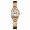 Cartier Santos Demoiselle Mini Model Diamond Bezel 18 kt Rose Gold Ladies Watch WF9011Z8