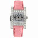 Chopard H Diamond 18kt White Gold Pink Ladies Watch 13/6621