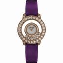 Chopard Happy Diamond Mother of Pearl Diamond Bezel 18k Rose Gold Ladies Watch 209412-5001