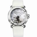 Chopard Happy Sport Diamond Mickey Mouse Mother Of Pearl Dial White Satin Ladies Watch 288524-3004