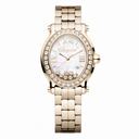 Chopard Happy Sport Mother of Pearl Diamond Dial Rose Gold Ladies Watch 275350-5004