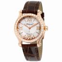Chopard Happy Sport Silver Dial Alligator Leather Strap Ladies Watch 274893-5002