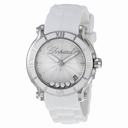 Chopard Happy Sport Silver Dial Floating Diamond Ladies Watch 278551-3001