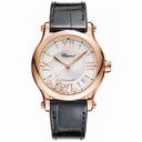 Chopard Happy Sport Silver Guilloche Dial Ladies Watch 274808-5001
