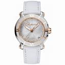 Chopard Happy Sport Silvertone Guilloche Dial Ladies Watch 278551-6002