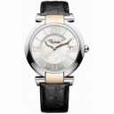 Chopard Imperiale Silver Dial Steel and Rose Gold Case Leather Ladies Watch 388531-6001