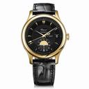 Chopard L.U.C Classic GMT Black Dial Black Leather Men's Watch 161867-0001