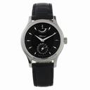 Chopard LUC Quattro Black Dial 18kt White Gold Black Leather Men's Watch 161863-1001