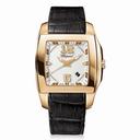 Chopard Two O Ten White Dial 18k Rose Gold Black Leather Ladies Watch 127468-5001