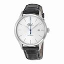 Ebel Automatic Silver Dial Black Leather Strap Men's Watch 9120R41-6430136