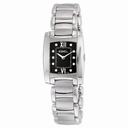 Ebel Brasilia Black Diamond Dial Stainless Steel Ladies Watch 1215666