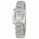 Ebel Brasilia Mini White Mother of Pearl Diamond Dial Steel Ladies Watch 1215605