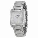 Ebel Brasilia White Mother of Pearl Diamond Dial Steel Ladies Watch 1215779