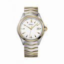 Ebel Wave White Dial Stainless Steel and 18K Yellow Gold Men's Watch 1216203