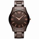 Emporio Armani Brown Dial Brown Ceramic Men's Watch AR1444