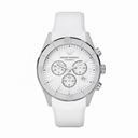 Emporio Armani Ceramica Chronograph White Dial White Silicone Mens Watch AR1435