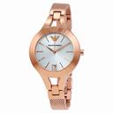 Emporio Armani Chiara Silver Dial Rose Gold-tone Ladies Watch AR7400