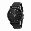 Emporio Armani Classic Black Dial Black Leather Strap Men's Watch AR1732