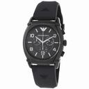 Emporio Armani Classic Black Dial Black Silicone Men's Watch AR0349