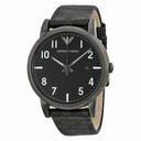 Emporio Armani Classic Black Dial Canvas Men's Watch AR1834