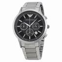 Emporio Armani Classic Chronograph Black Dial Steel Men's Watch AR2434