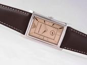 Emporio Armani Classic Ladies AR0447 Brown Dial 22x45mm Brown Cow Leather Strap Watch