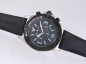 Emporio Armani Classic Mens AR1434 Mens 44mm Black Rubber Strap Watch