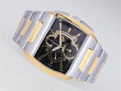 Emporio Armani Classic Mens AR2010 41x43mm 18K Gold Case Black Dial Watch