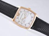 Emporio Armani Classic Mens AR2411 Quartz White Dial Square Watch