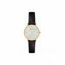 Emporio Armani Classic Mother Of Pearl Dial Black Leather Quartz Ladies Watch AR1910