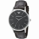Emporio Armani Dress Black Dial Leather Men's Dress Watch AR2480