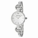Emporio Armani Gianni T-Bar Silver Dial Stainless Steel Ladies Watch AR1772