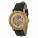 Emporio Armani Meccanico Automatic Skeletal Dial Leather Unisex Watch AR4671