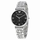 Emporio Armani Retro Black Dial Stainless Steel Men's Watch AR1676