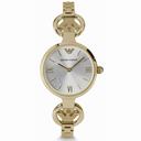 Emporio Armani Retro Silver Dial Stainless Steel Ladies Watch AR1774