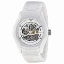 Emporio Armani Skeleton Dial White Ceramic Men's Watch AR1415