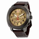 Emporio Armani Sportivo Gold Sunray Dial Brown Leather Men's Watch AR6055