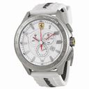 Ferrari Chronograph White Dial White Silicone Watch 830140